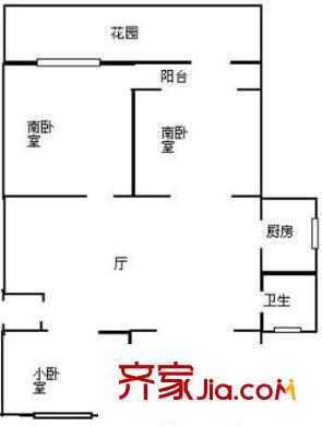 铁路新村杨浦 3室 户型图