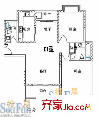 上海 李园一村 户型图