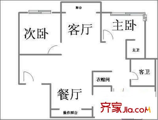上海大花园 4室 户型图