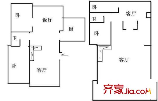 上海大花园 4室 户型图