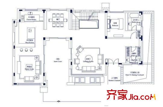 广杭苑户型图户型图 4室3厅2卫1厨