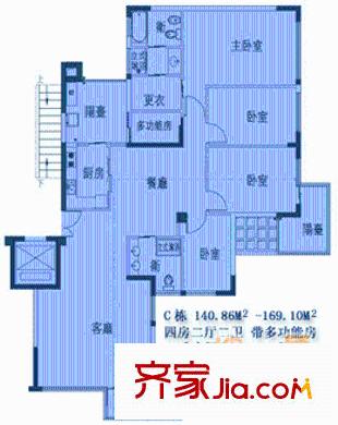 上海 蔚蓝水岸名苑 户型图