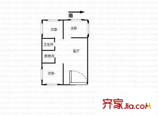 藍(lán)村小區(qū) 3室 戶型圖
