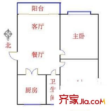 愛嘉苑 2室 戶型圖