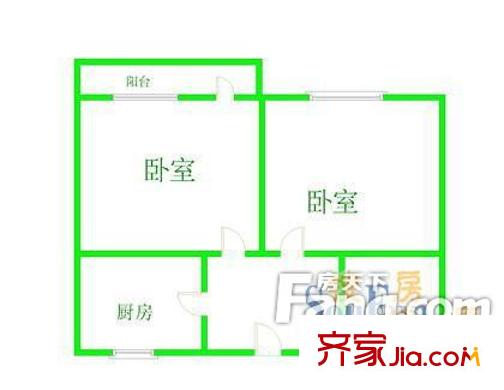 三泉路415弄小区户型图户型图 2室1厅1卫1厨