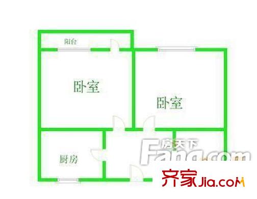 三泉路415弄小区户型图户型图 2室1厅1卫1厨