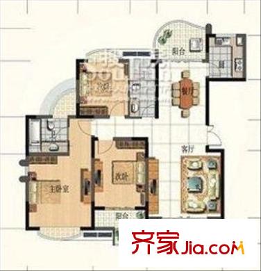 嘉城爱琴海 3室 户型图