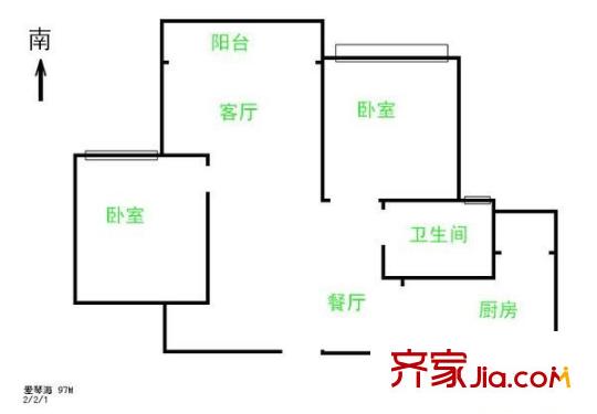 嘉城爱琴海 0室 户型图