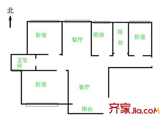 嘉城爱琴海 0室 户型图
