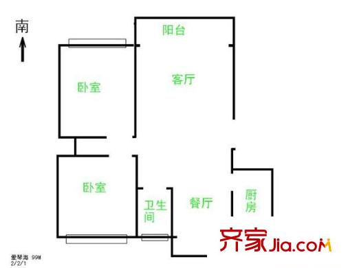 嘉城爱琴海 0室 户型图