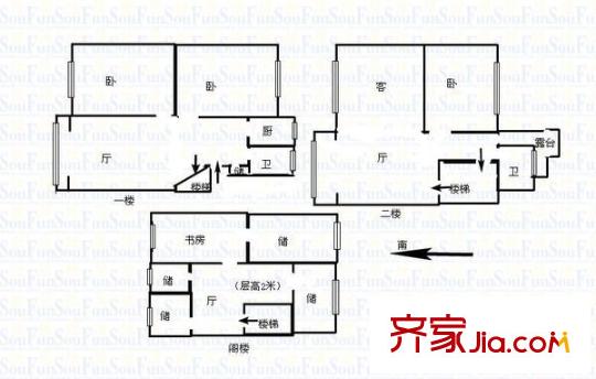 聯(lián)鑫坊 4室 戶型圖