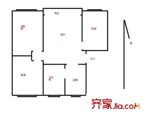 聯(lián)鑫坊 3室 戶型圖
