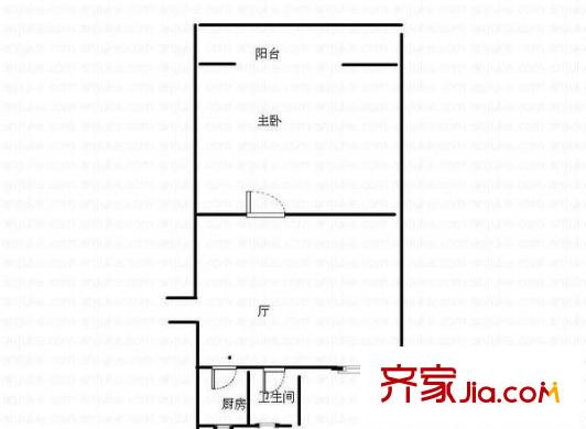 聯(lián)鑫坊 1室 戶型圖