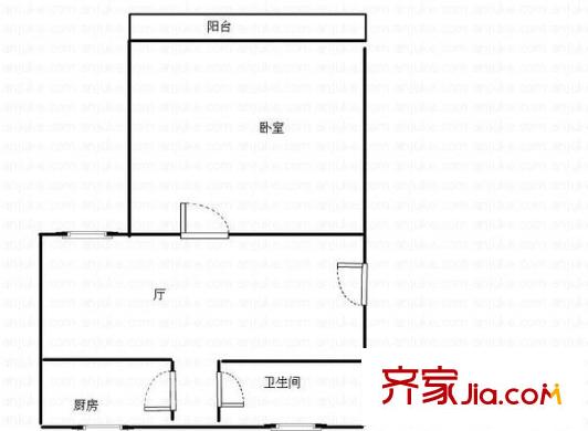 聯(lián)鑫坊 1室 戶型圖