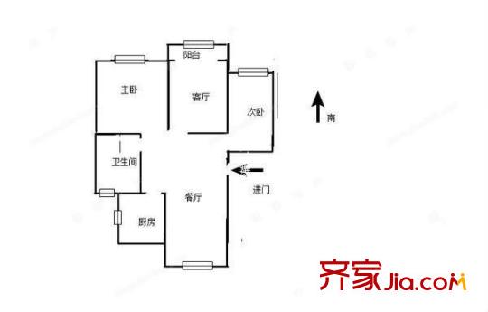 晶波坊 3室 戶型圖