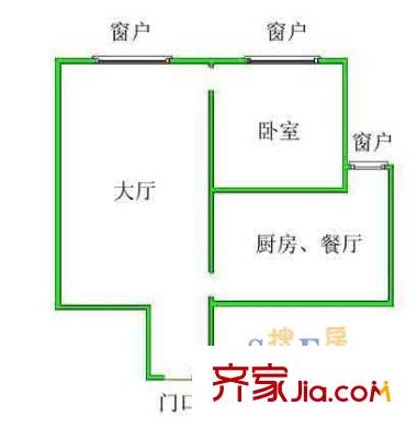 国定路600弄小区户型图上海 国定路600弄 户型图 1室2厅1卫1厨