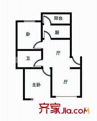 昌鑫家园户型图户型图 3室2厅2卫1厨