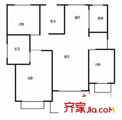 華盛名門(mén) 4室 戶(hù)型圖