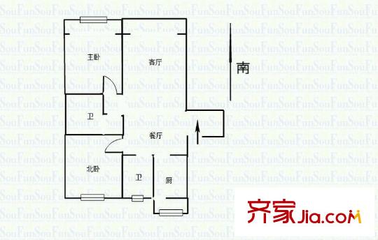 華盛名門(mén) 2室 戶(hù)型圖