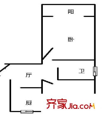 臨沂六村戶型圖戶型圖 1室1廳1衛(wèi)1廚