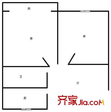 臨沂六村戶型圖戶型圖 2室1廳1衛(wèi)1廚