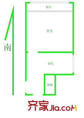 臨沂六村戶型圖戶型圖 1室1衛(wèi)1廚