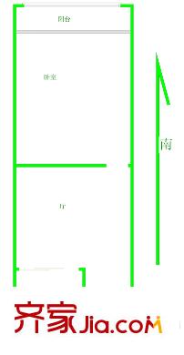臨沂六村戶型圖戶型圖 1室1廳1衛(wèi)1廚