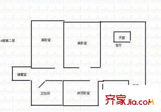 解放街小区户型图户型图 3室1厅1卫1厨