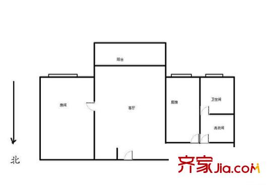 解放街小区户型图户型图 1室1厅1卫1厨