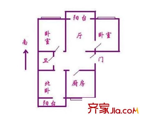 解放街小区户型图户型图 3室1厅1卫1厨
