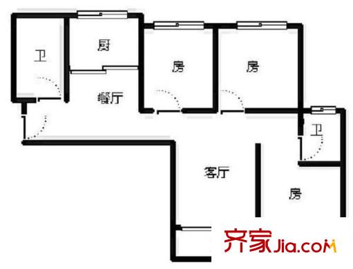 金桂新村 3室 户型图