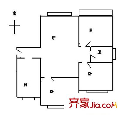 文坊崇文苑 2室 户型图