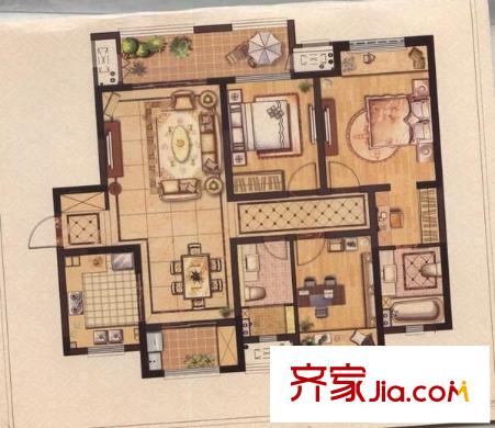 文坊崇文苑 4室 户型图
