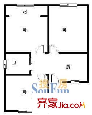 上海 東園四村 戶型圖