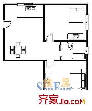 虹古大楼2室1厅1卫1厨