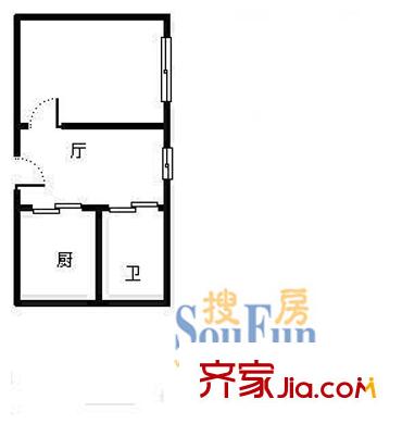 虹古大楼1室1厅1卫1厨