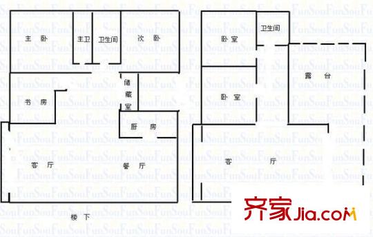 金緯新苑戶型圖戶型圖 4室4廳2衛(wèi)1廚
