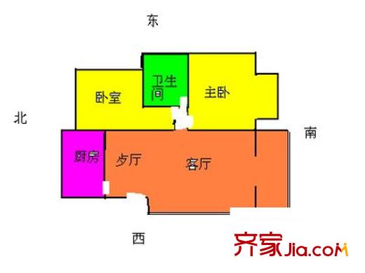 金緯新苑 2室 戶(hù)型圖