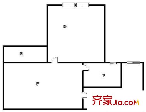 洛川东路400弄小区户型图户型图 1室1厅1卫1厨
