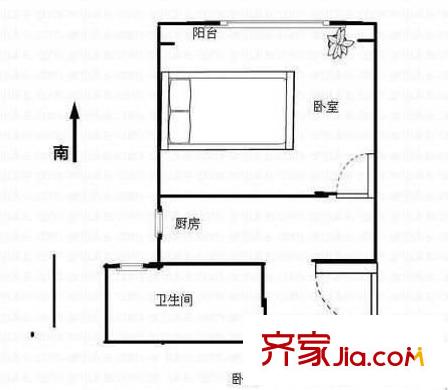 羽山路1000弄小區(qū)戶型圖戶型圖 1室1廳1衛(wèi)1廚