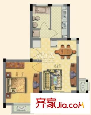 金唐公寓 1室 戶型圖