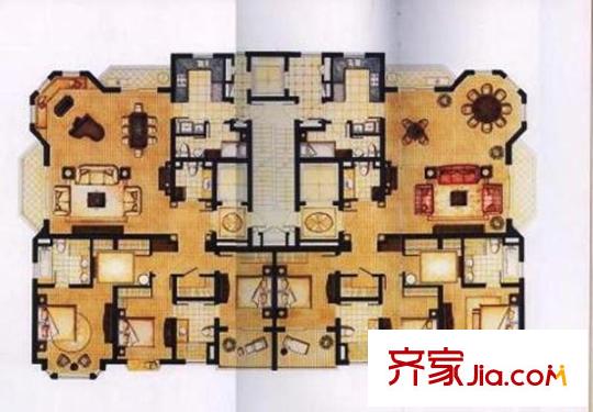 华丽家族古北花园 户型图