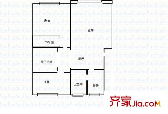 東波苑 2室 戶型圖