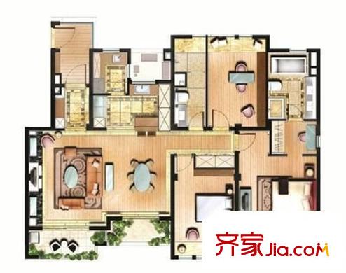 中原路34弄小区户型图户型图 4室1厅1卫1厨