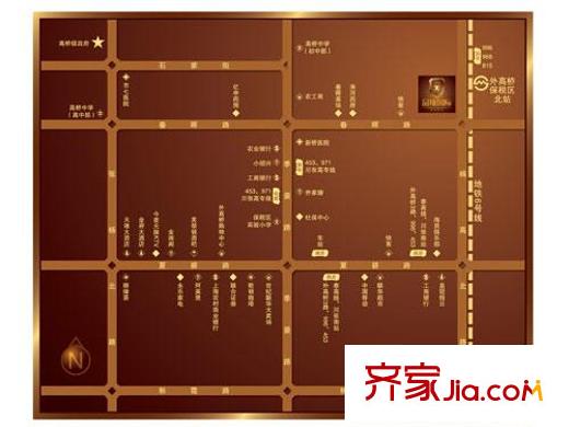 品臻國(guó)際公寓交通圖區(qū)位圖