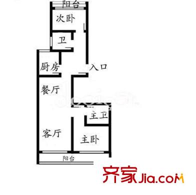 畅园户型图户型图 2室2厅2卫1厨