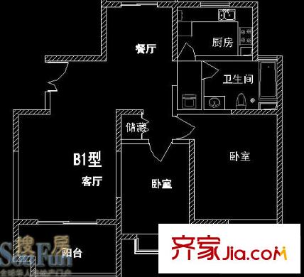 上海 中星怡景花園（盛景福邸） 戶型圖