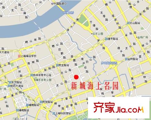 新城海上名園交通圖地理位置圖