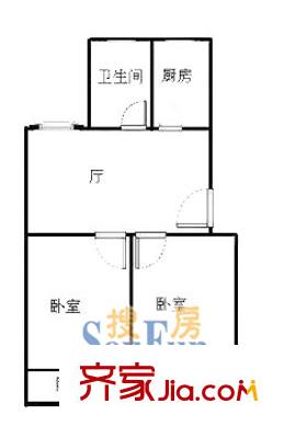 上海 海德苑2室 戶型圖