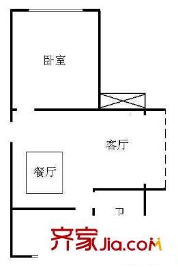 綠波城戶型圖戶型圖 1室1廳1衛(wèi)1廚
